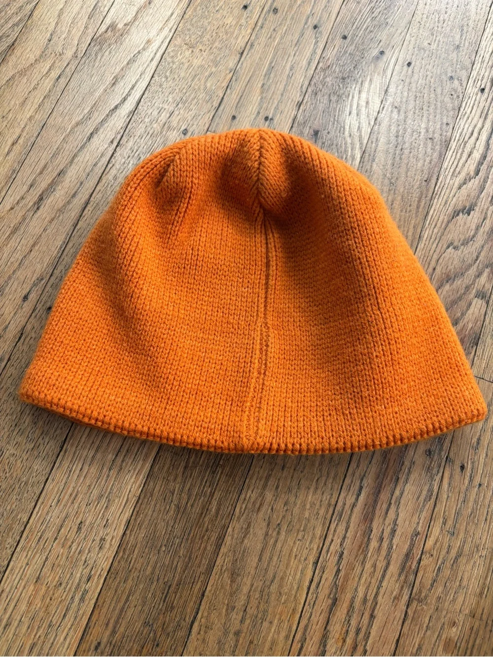 The North Face Kids Orange Knit Beanie with Black Logo